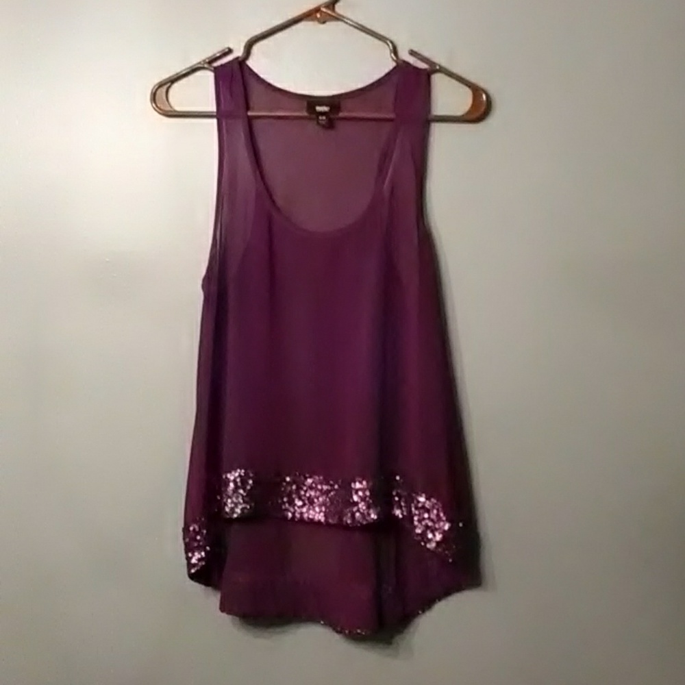 Purple sequin tank